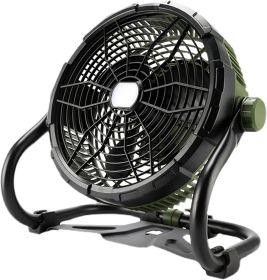 12V Camping Fan With LED Lights Exterior Large Cooling Desk Fans With 5200Ah Battery For Tourism Emergency Outages (only pick up)