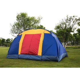 Bosonshop Outdoor 8 Person Camping Tent Easy Set Up Party Large Tent for Traveling Hiking With Portable Bag; Blue (Color: Blue)