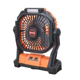 7800mAh Portable Camping Fan Rechargeable Multifunctional Mini Fan USB Outdoor Hang Ceiling Fan Led Light Desktop Fan Power Bank (Color: Orange, Ships From: )